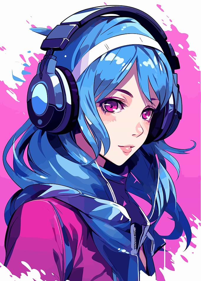 Anime Gamer Girl