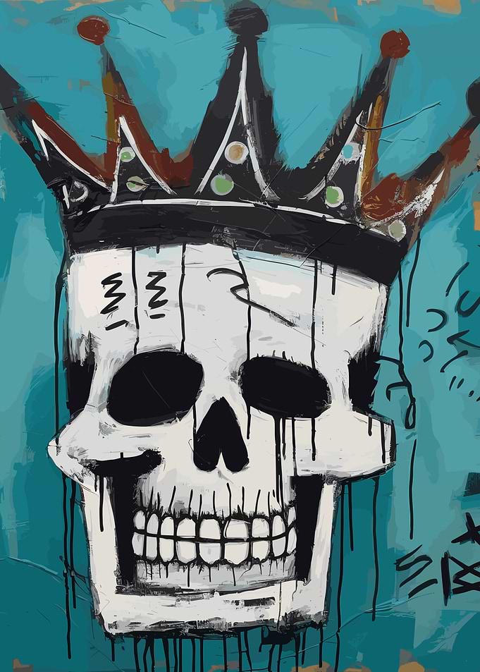 Basquiat Style Skull