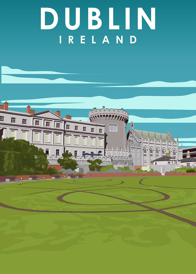 Dublin Ireland Travel Art