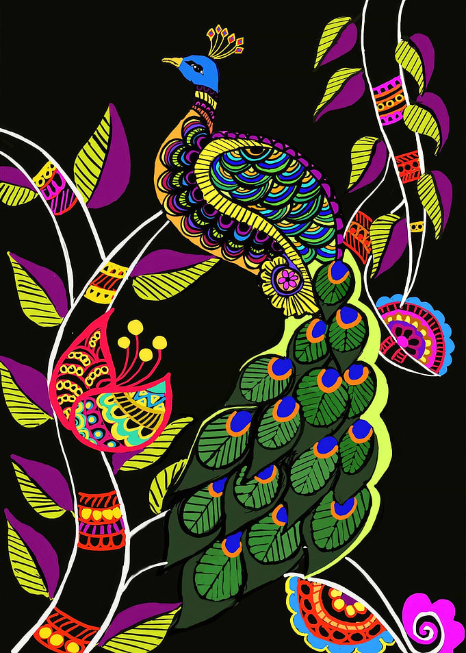 Peacock Art Print Decor