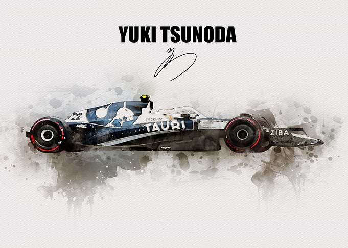 Car Yuki Tsunoda Poster