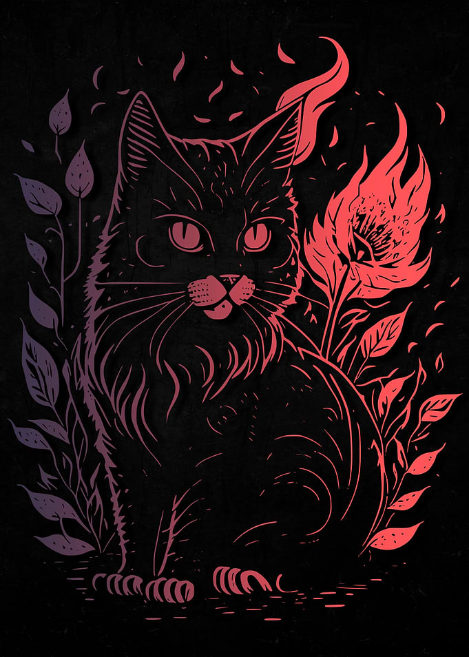 Flowers Cats