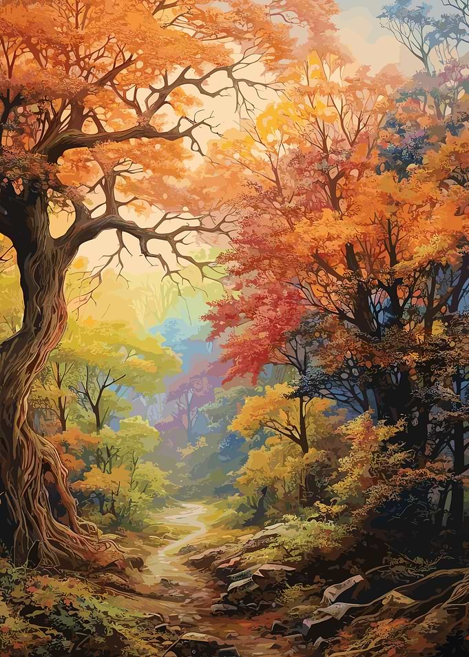 Mystical enchanted forest