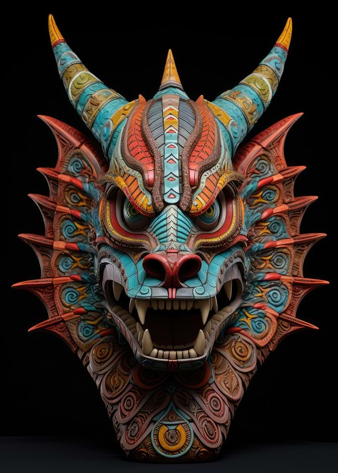 Dragon Folk Art Frontal