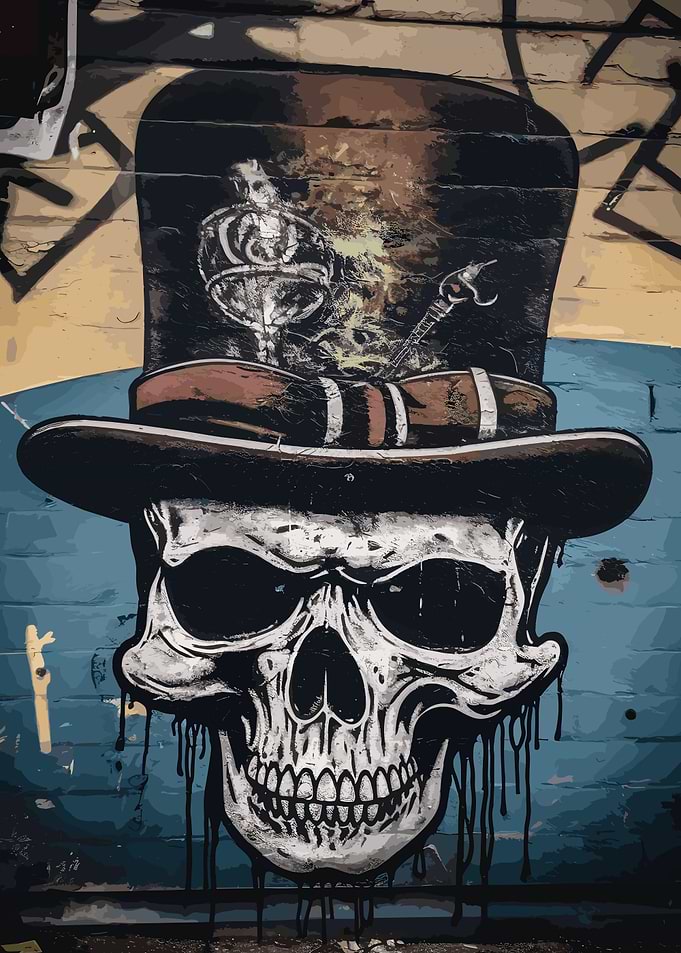 Basquiat Style Skull