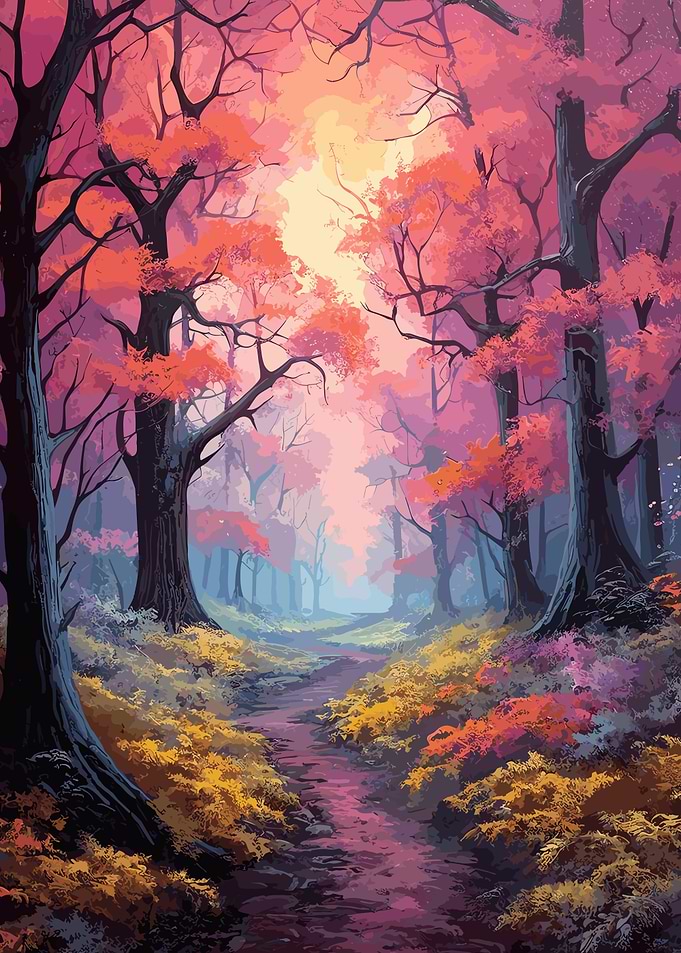 Mystical enchanted forest