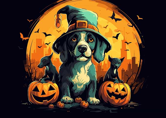Cute Dog Halloween