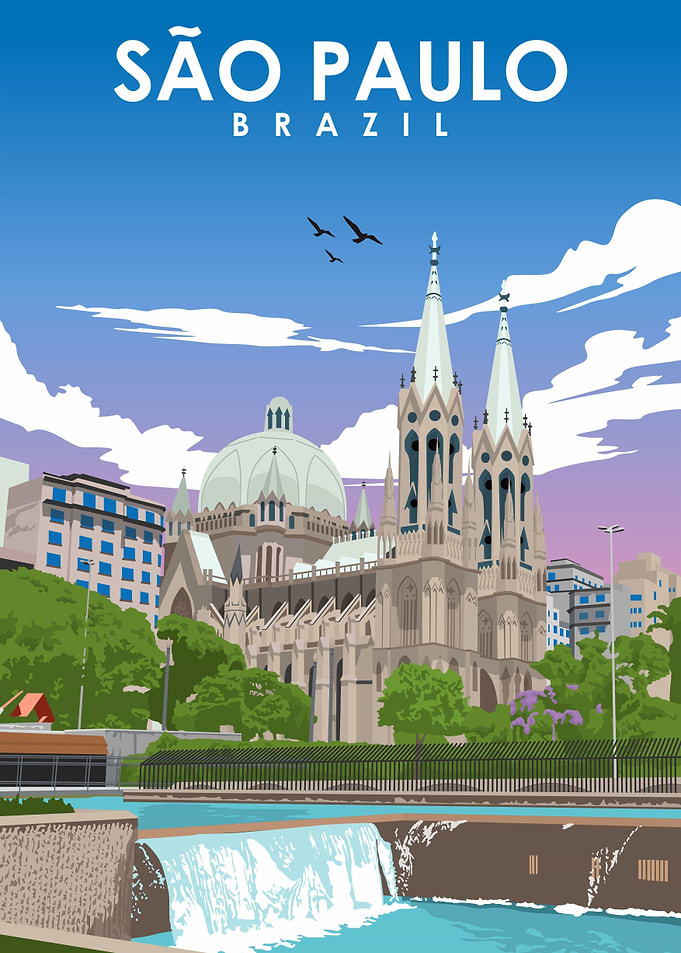 Sao Paulo Brazil Poster