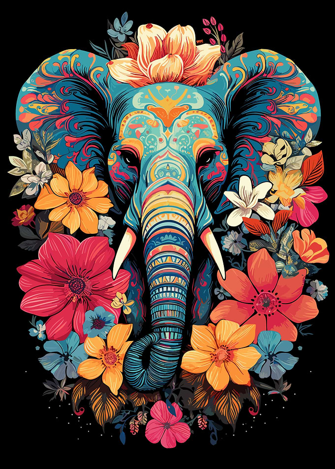 Psychedelic Elephant