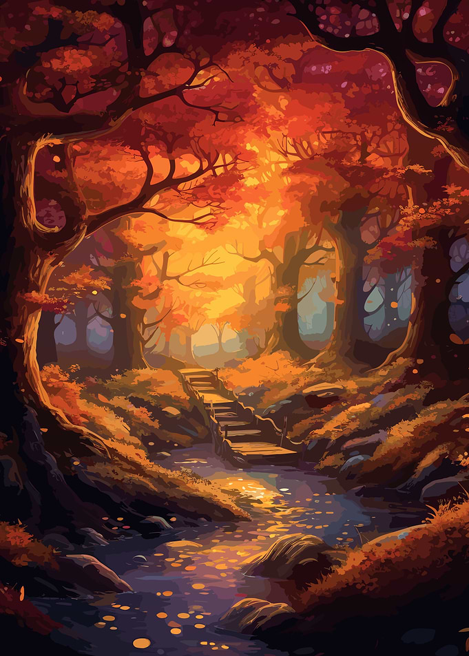 Mystical enchanted forest