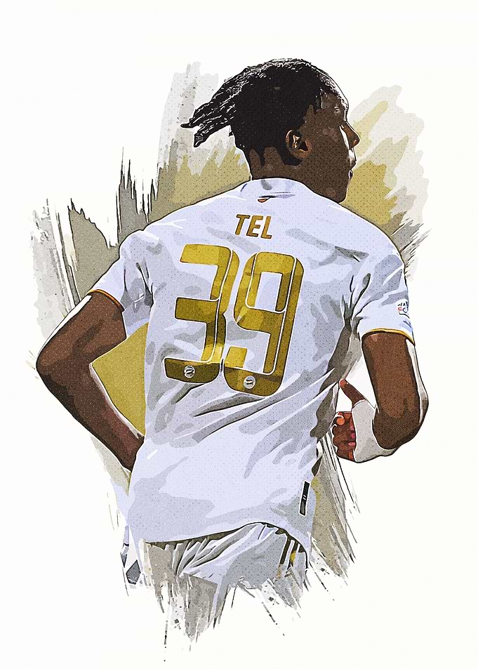Mathys Tel Football Poster