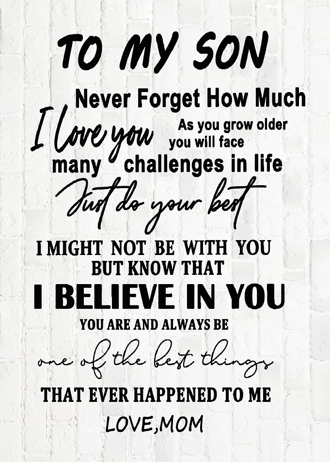To My Son Love Mom