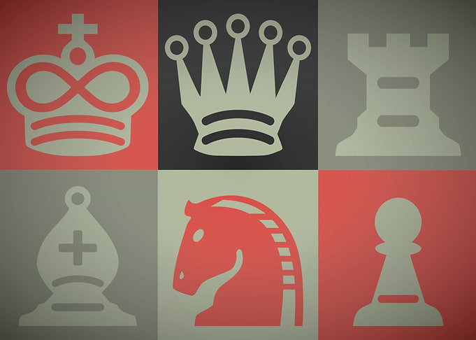 Retro Vintage Chess Pieces