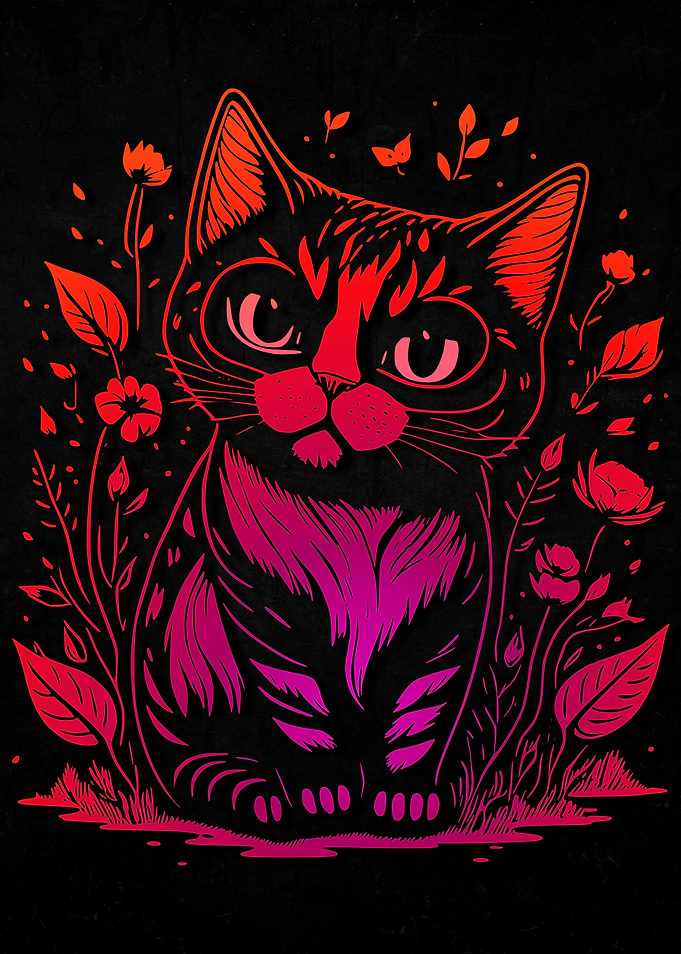 Flowers Cats
