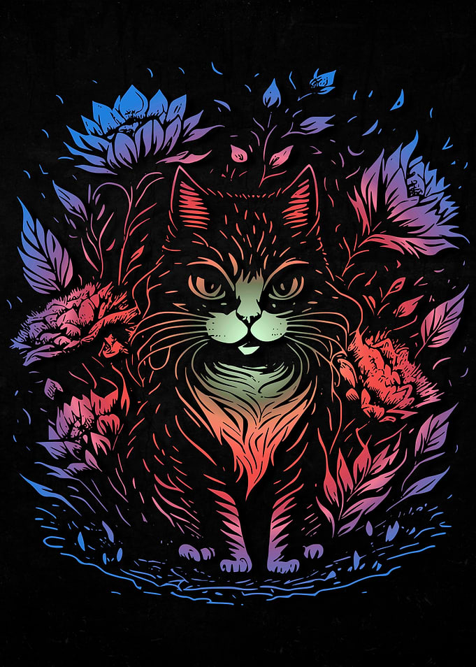 Flowers Cats Flowers Cats