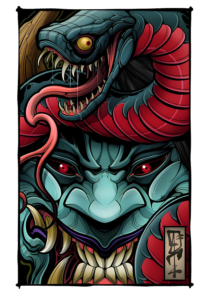 Oni snak samurai