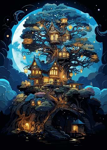 Magical Village in a Tree