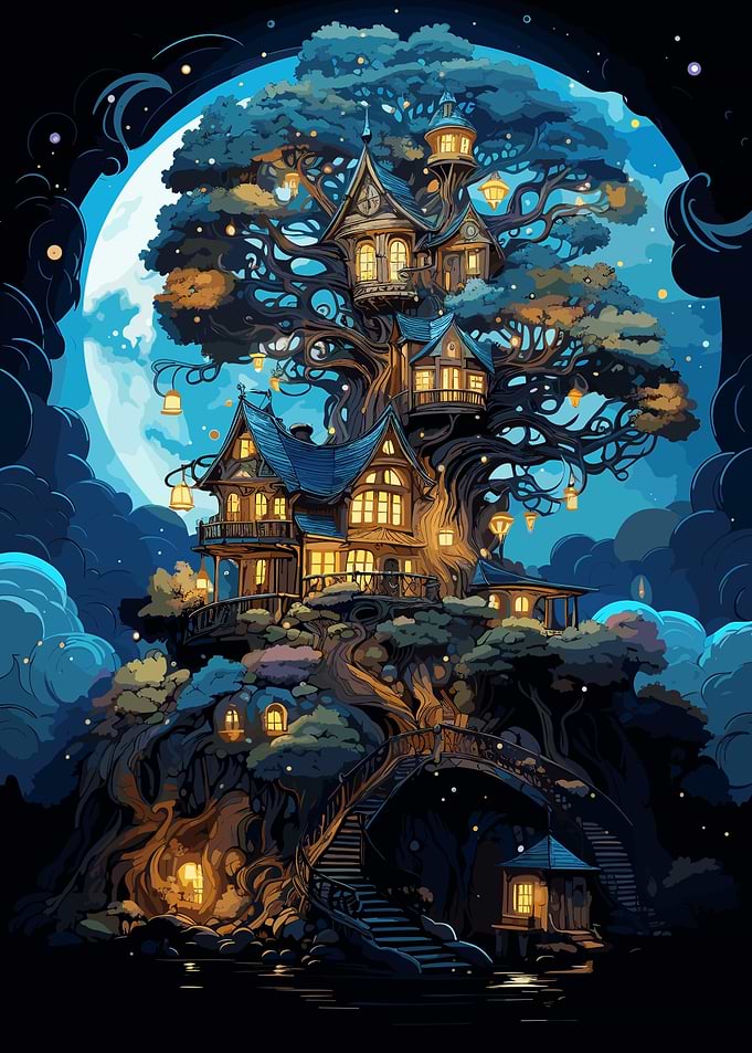 Magical Village in a Tree