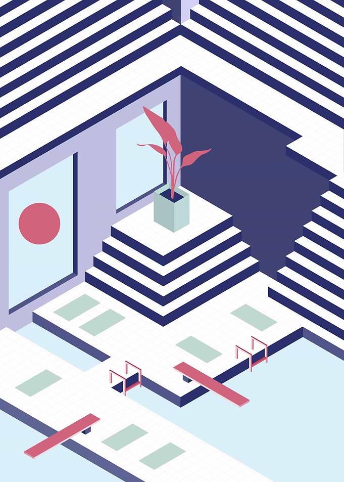 Geometric swimming pool
