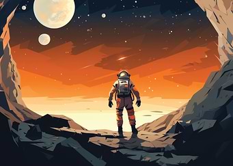 Astronaut explores outer
