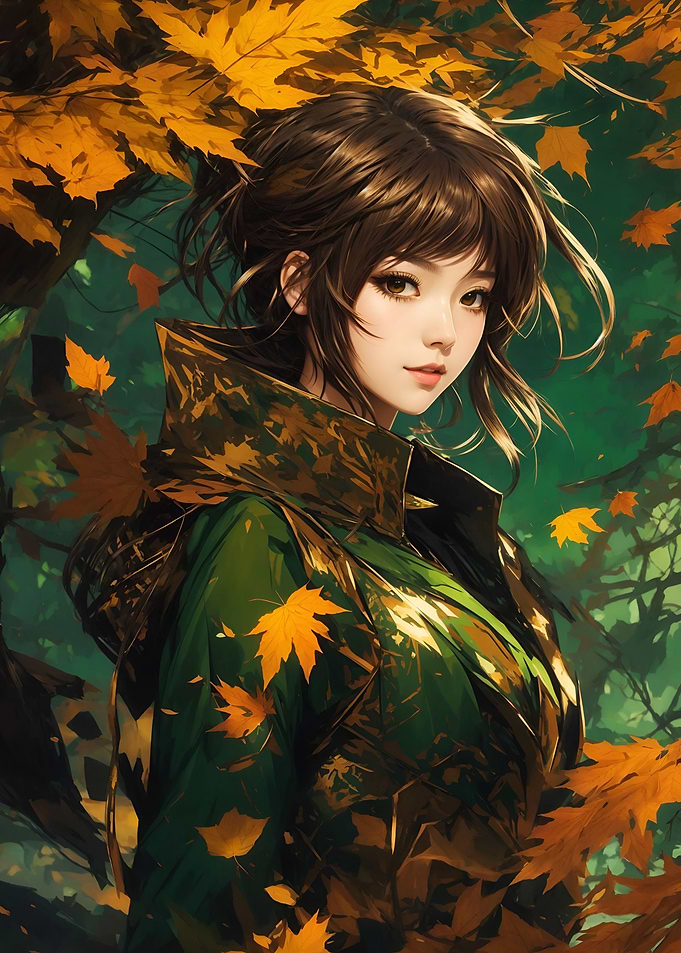 Japanese Autumn Woman
