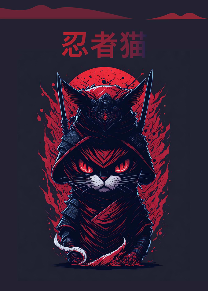 assassin's ninja cat