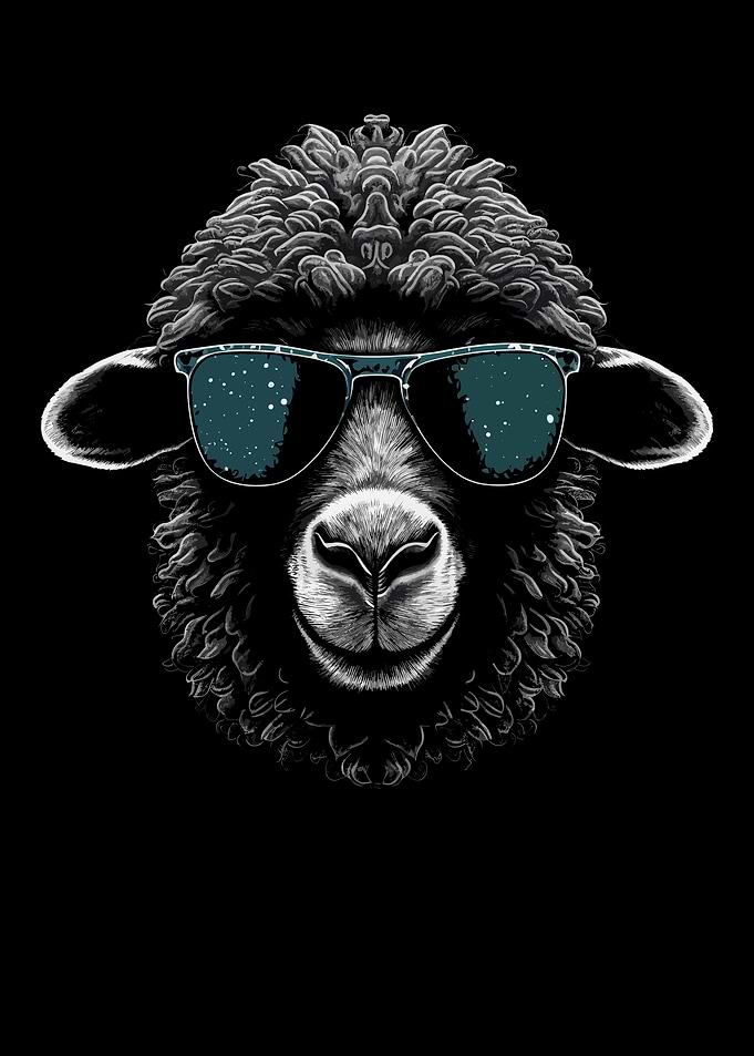 Sheep Sunglasses Cool Dj