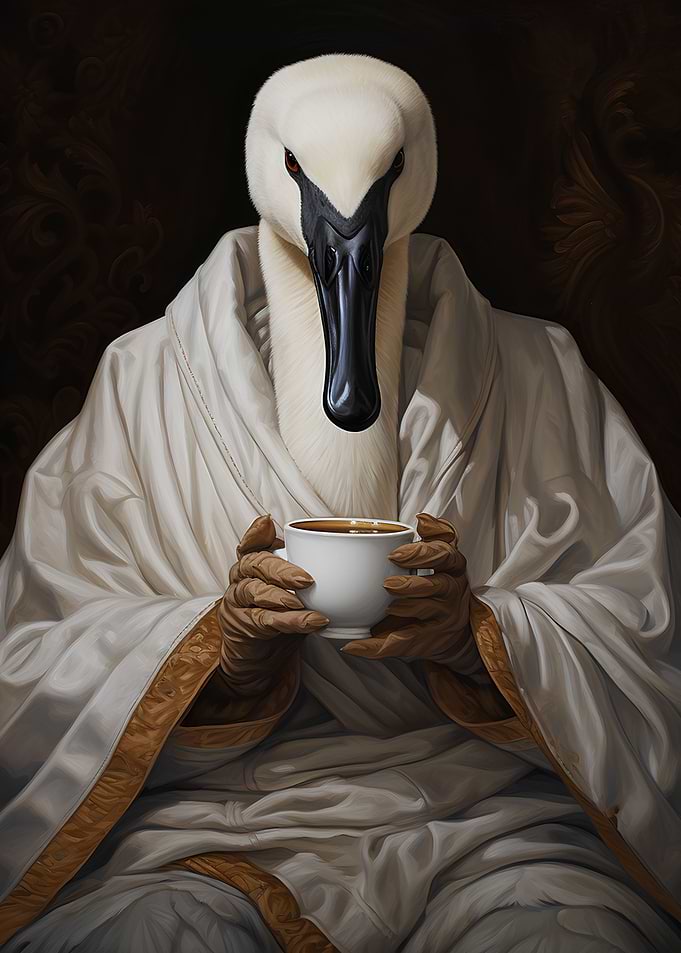 swan with kimono