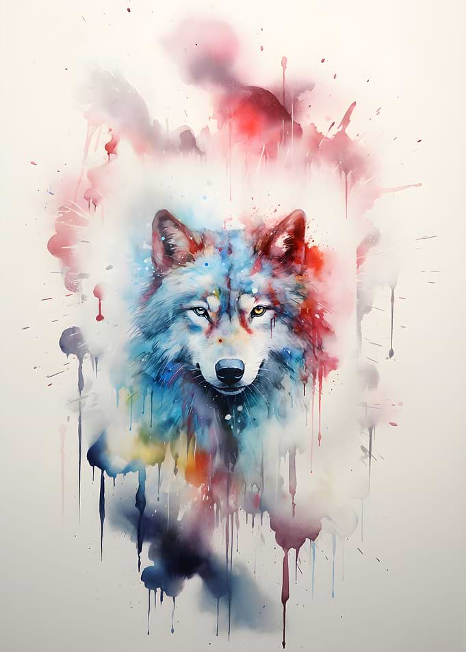 Watercolor Wolf
