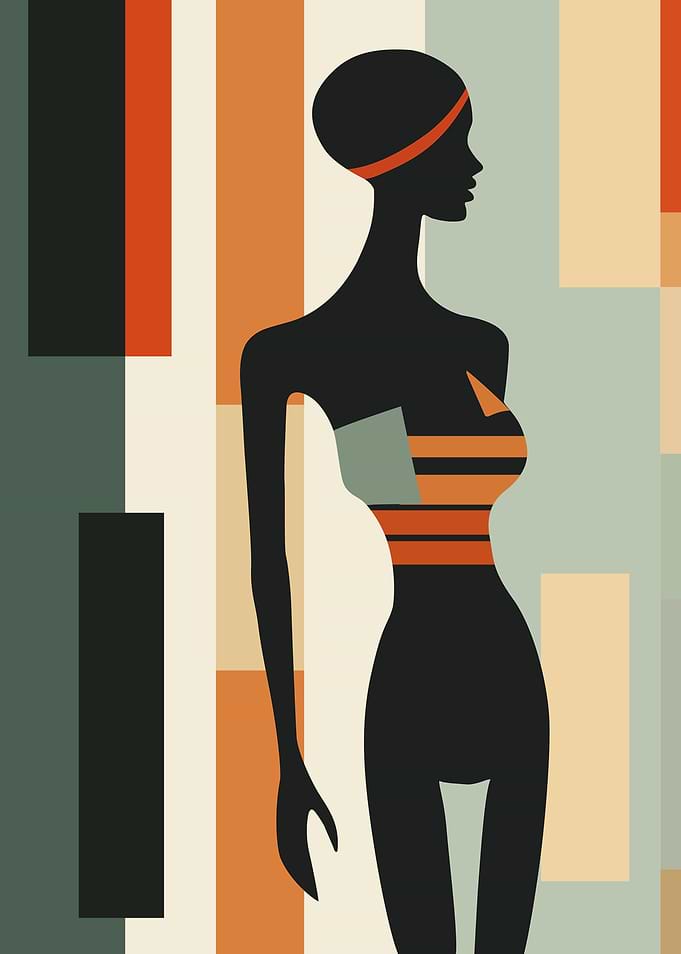 Modern Woman Abstract Art