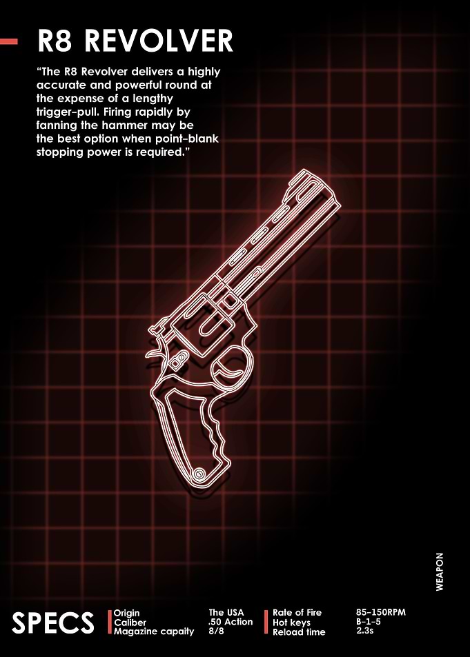 R8 Revolver Neon Weapon