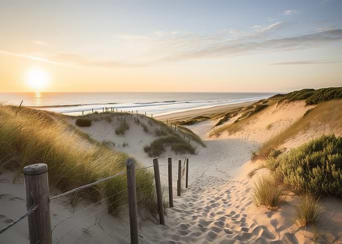 Dunes Sea Beach Sunrise