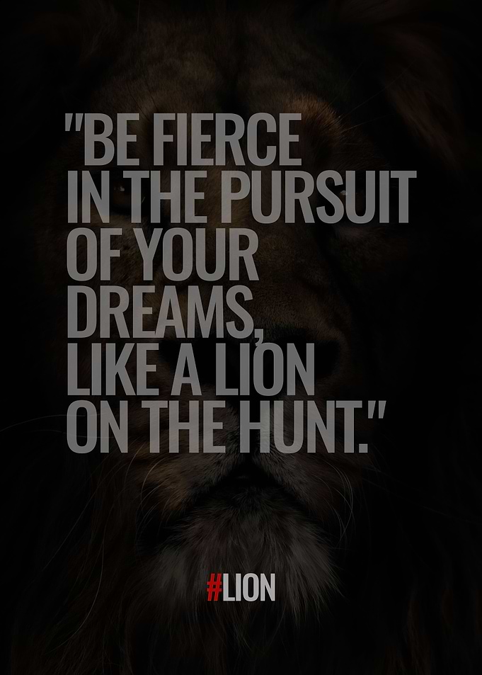 Lion on The Hunt