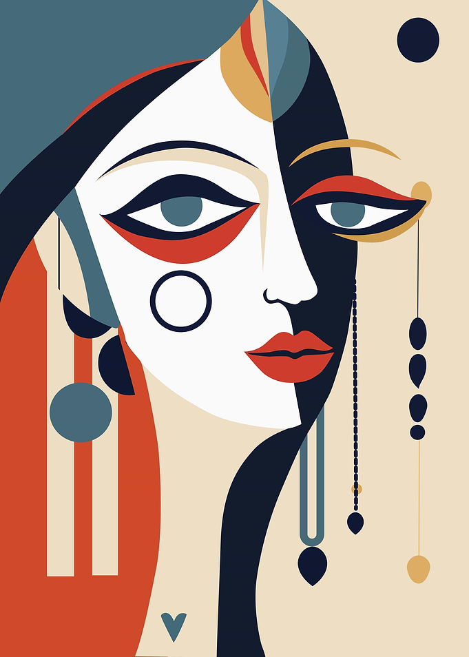 Woman Picasso Face Art Pri