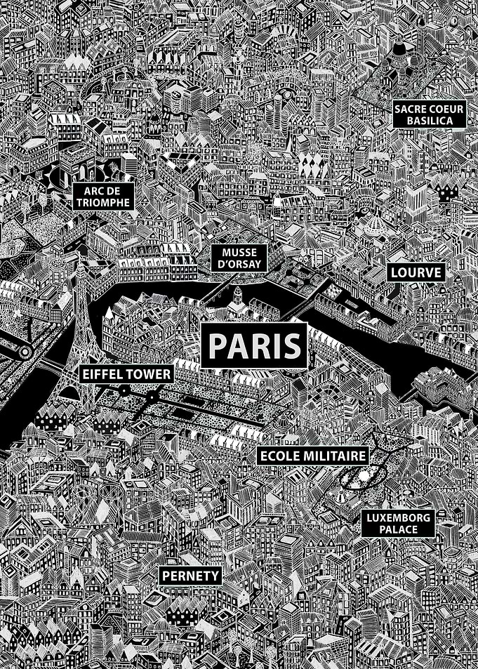 Paris city map