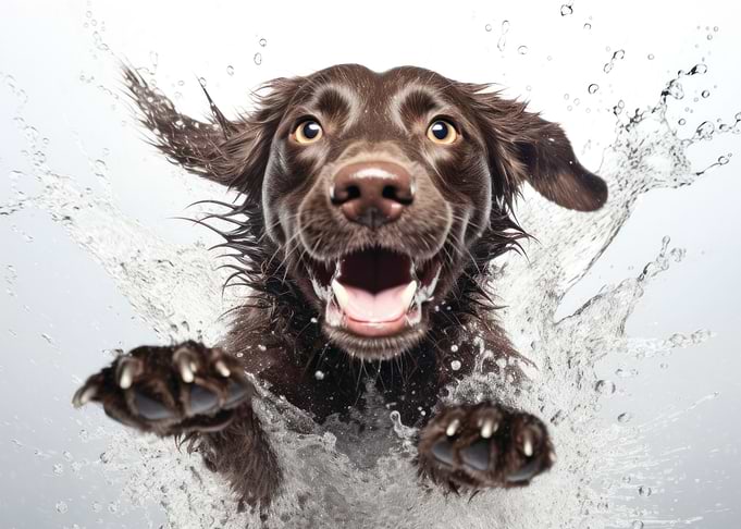 Funny labrador