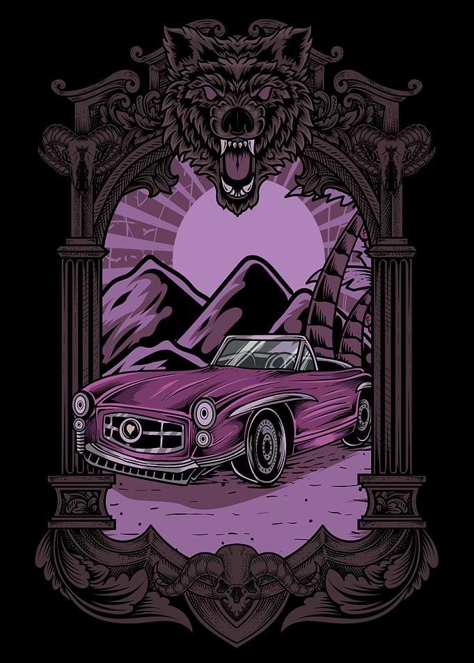 vintage car art