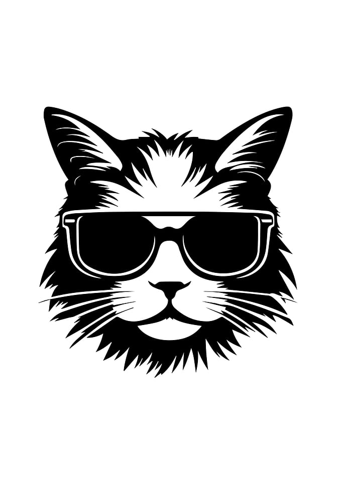 Cat Stencil Design