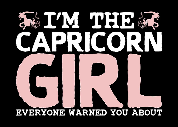 Capricorn Girl Warning Sun