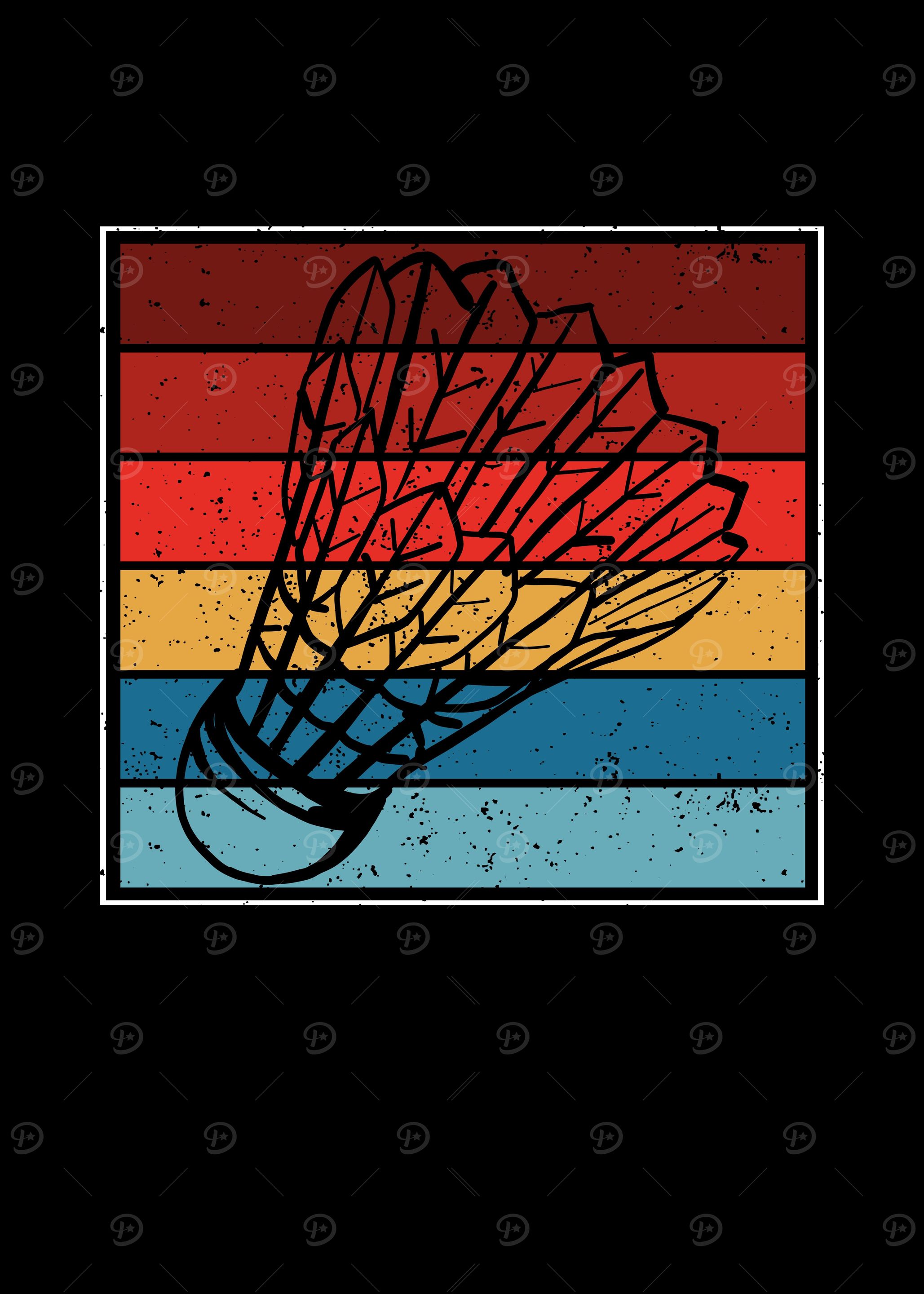 Badminton colorful art