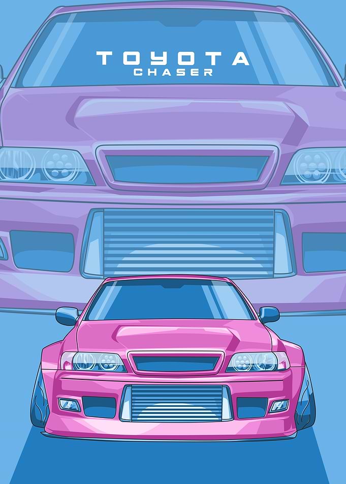 toyota chaser pink