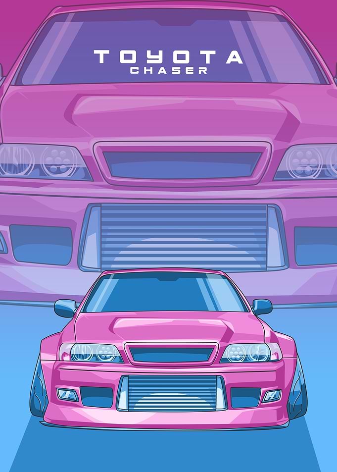 toyota chaser pink