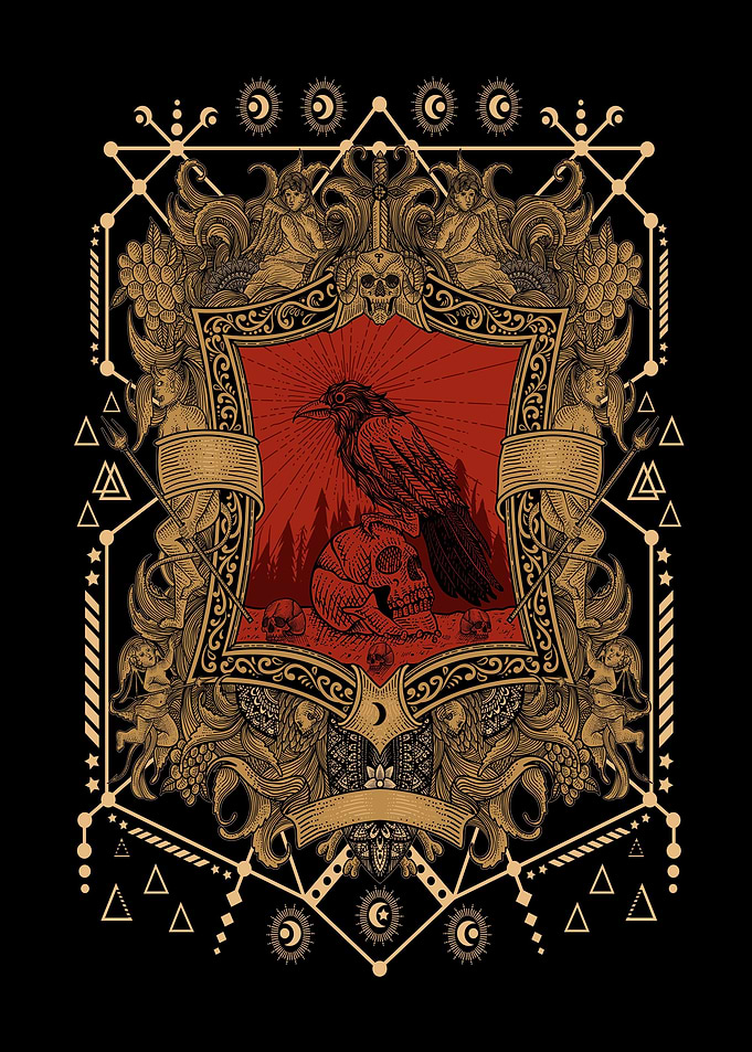 gothic crow bird