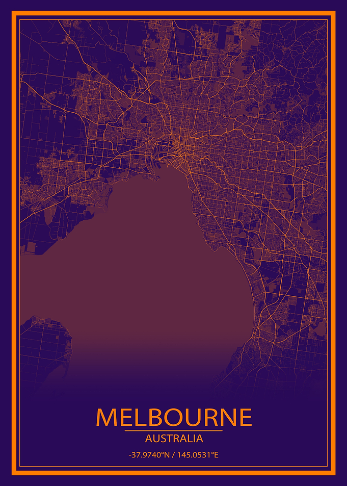 Melbourne Purple City Map