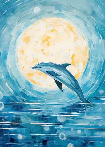 Dolphin Abstract Sea