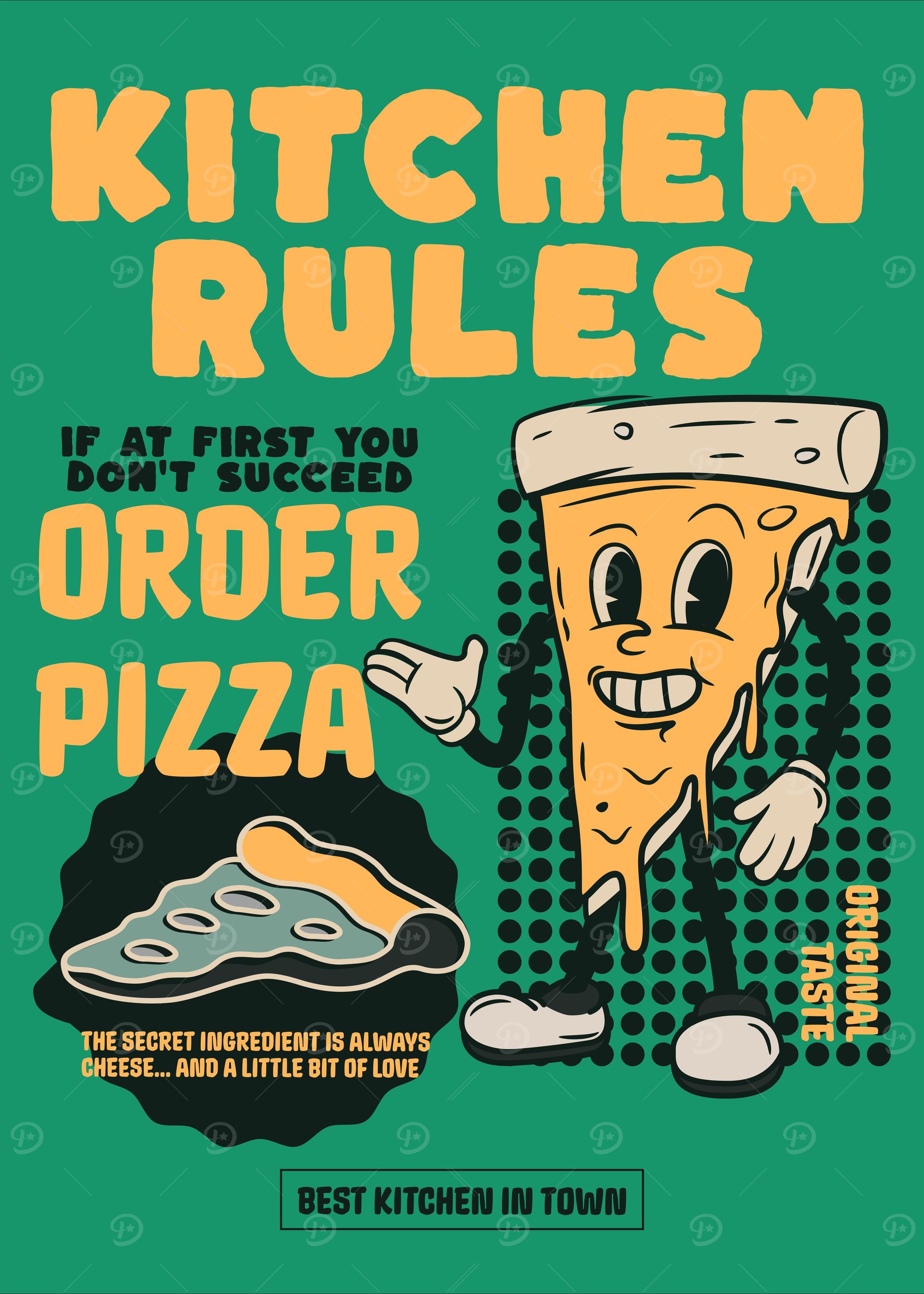 Funny Pizza Poster