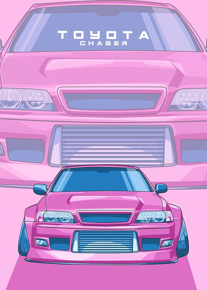 toyota chaser pink