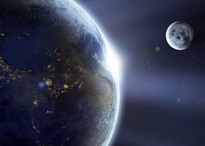 Great view Earth Moon