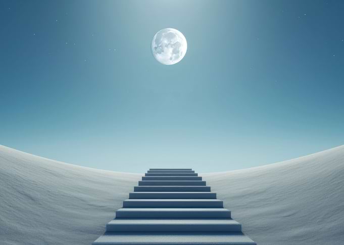 Moon astronomy staircase