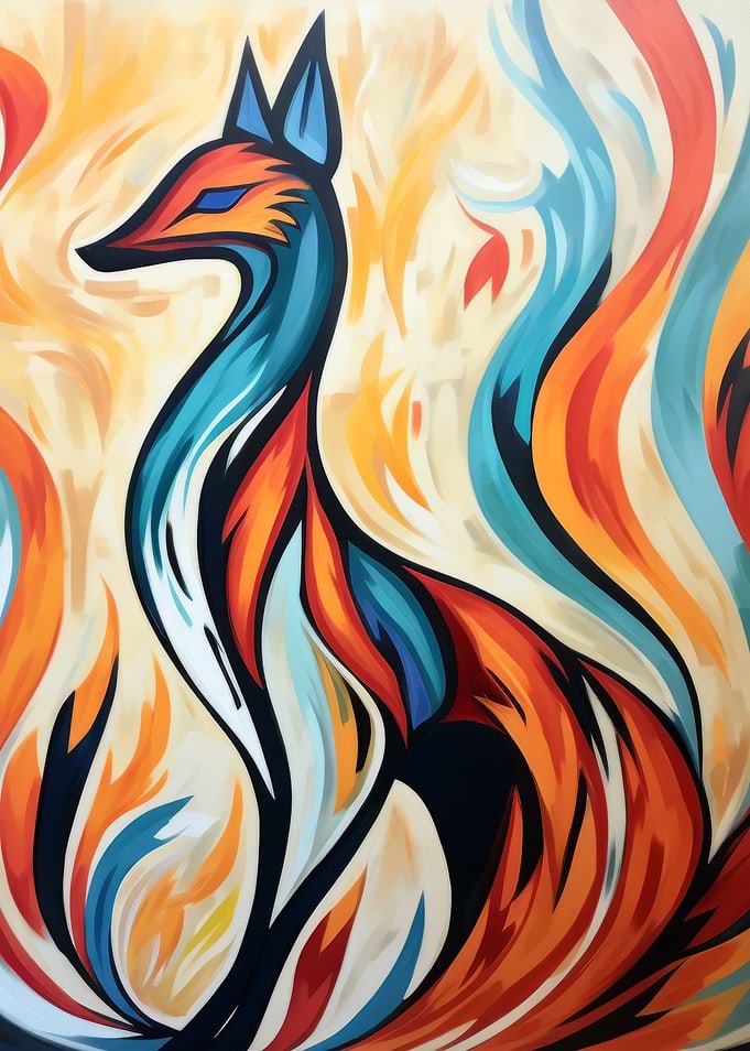 Fox Abstract Art
